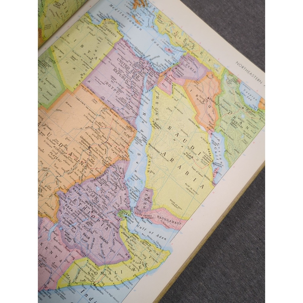 1966 Rand McNally World Atlas Imperial Edition Large Vintage Hardcover Decor - Picture 7 of 16